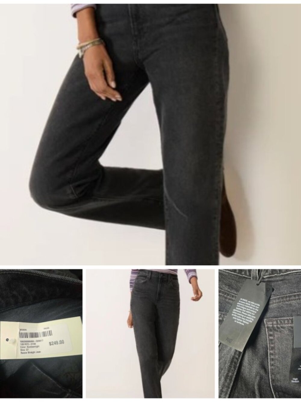PAIGE Reece Straight Jean - size 27 - NEW with Tags